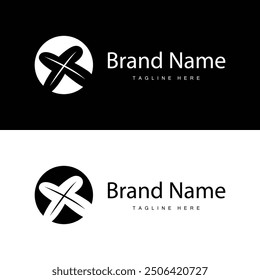 initial logo letter X with a simple and minimalist alphabet letter design concept