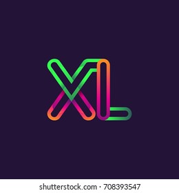 Initial Logo Letter Xl Linked Outline Stock Vector (Royalty Free ...