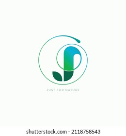 Initial logo lettering J or alphabet J. Simple and modern logo vector