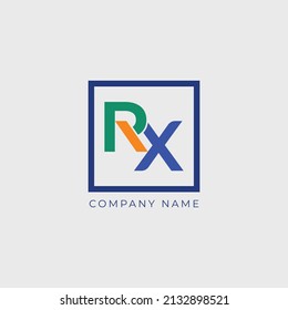 Initial logo Lettering RX or alphabet XR. Simple and modern logo vector