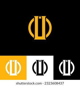 Initial logo letters by adding circles to the letters with luxurious black background shades