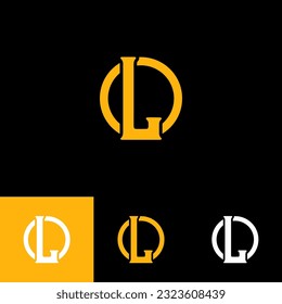 Initial logo letters by adding circles to the letters with luxurious black background shades