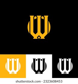 Initial logo letters by adding circles to the letters with luxurious black background shades