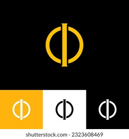 Initial logo letters by adding circles to the letters with luxurious black background shades