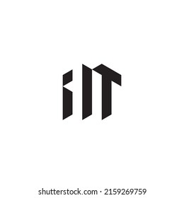 IT initial logo letters in high quality professional design that will print well across any print media