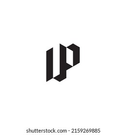 UP initial logo letters in high quality professional design that will print well across any print media