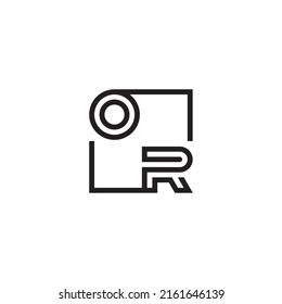 OR initial logo letters in high quality professional design that will print well across any print media