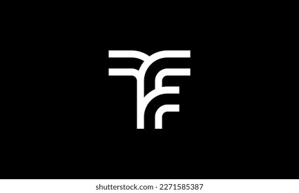 Initial logo letters T and F