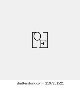 OF initial logo in line concept in high quality professional design that will be best for companies