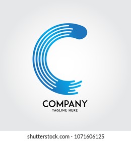Initial Logo. line and rounded logos