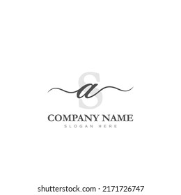 Initial AS logo luxury beauty template illustration