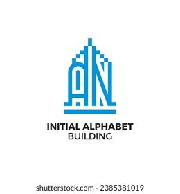 Initial logo AN luxury building