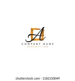 A initial logo luxury style