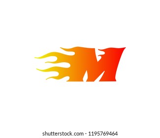 The initial logo M is like fire