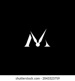 initial logo M merged with watch