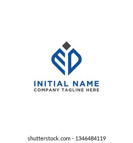 The initial logo of the MD letter design. - Vector