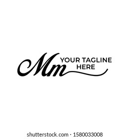 the initial logo MM creative minimalist