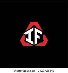 IF logotipo inicial concepto moderno y futurista para la exportación o el logotipo del juego