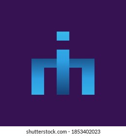 logotipo inicial letra monograma AI o IA con gradaciones hermosas
