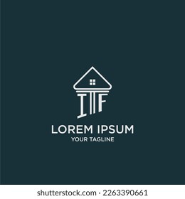 SI logotipo inicial monograma inmobiliario con ideas de imagen en casa