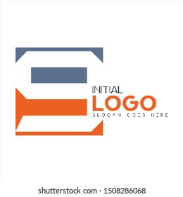 Initial logo negative space alphabet G letter
