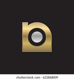 initial logo no, on, o inside n rounded letter negative space logo silver gold