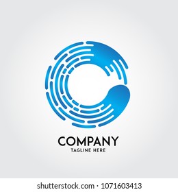 Initial Logo O. line and rounded logos