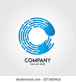 Initial Logo O. line and rounded logos