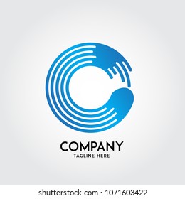 Initial Logo O. line and rounded logos