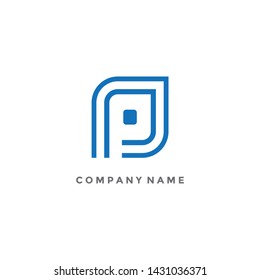initial logo or P icon sharply