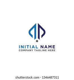 The initial logo of the PP letter design. - Vector
