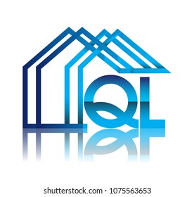 initial logo QL with house icon, business logo and property developer.
