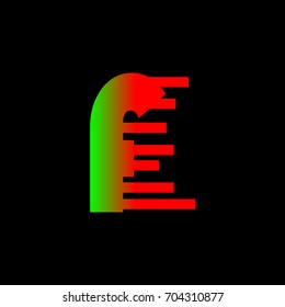 Initial logo rate letter F