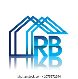 initial logo RB with house icon, business logo and property developer.
