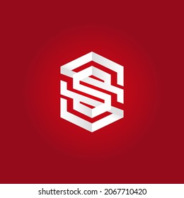 initial logo S or letter S logo, very suitable for a technology business logo or other business, can also be used as a game or technology community logo