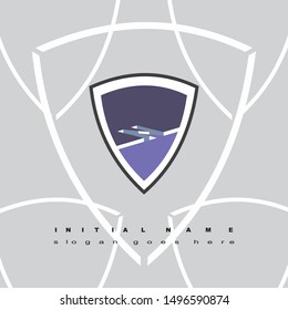Initial logo shield illustration and alphabet N 3D 