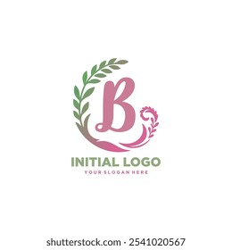 Initial logo, signs and symbol B