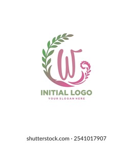 Initial logo, signs and symbol W