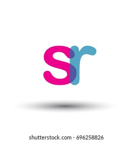 Initial Logo Sr Lowercase Letter Blue Stock Vector (Royalty Free) 696258826