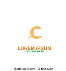 Initial Logo Or Symbol C. Vector Illustration Template Logo. Modern And Simple Design.