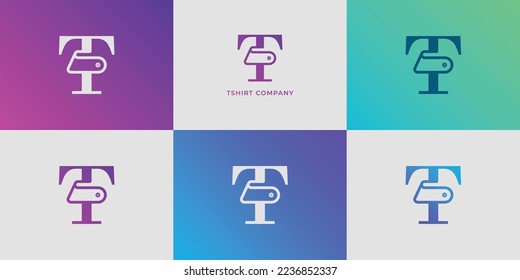 Initial logo "T" for tshirt company. Simple adn modern logo vector