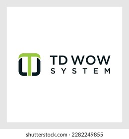 initial logo TD, DT, Abstract initial monogram letter alphabet logo design