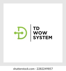 initial logo TD, DT, Abstract initial monogram letter alphabet logo design