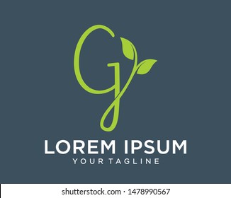 Initial logo template for natural companies