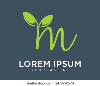 Initial logo template for natural companies