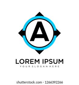 A initial logo template vector