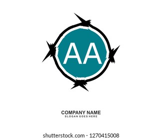 A A Initial logo template vector