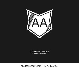 A A Initial logo template vector