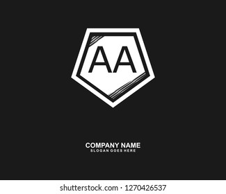 A A Initial logo template vector