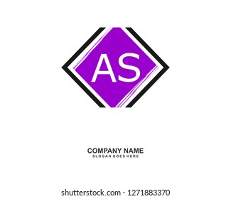 AS Initial logo template vector